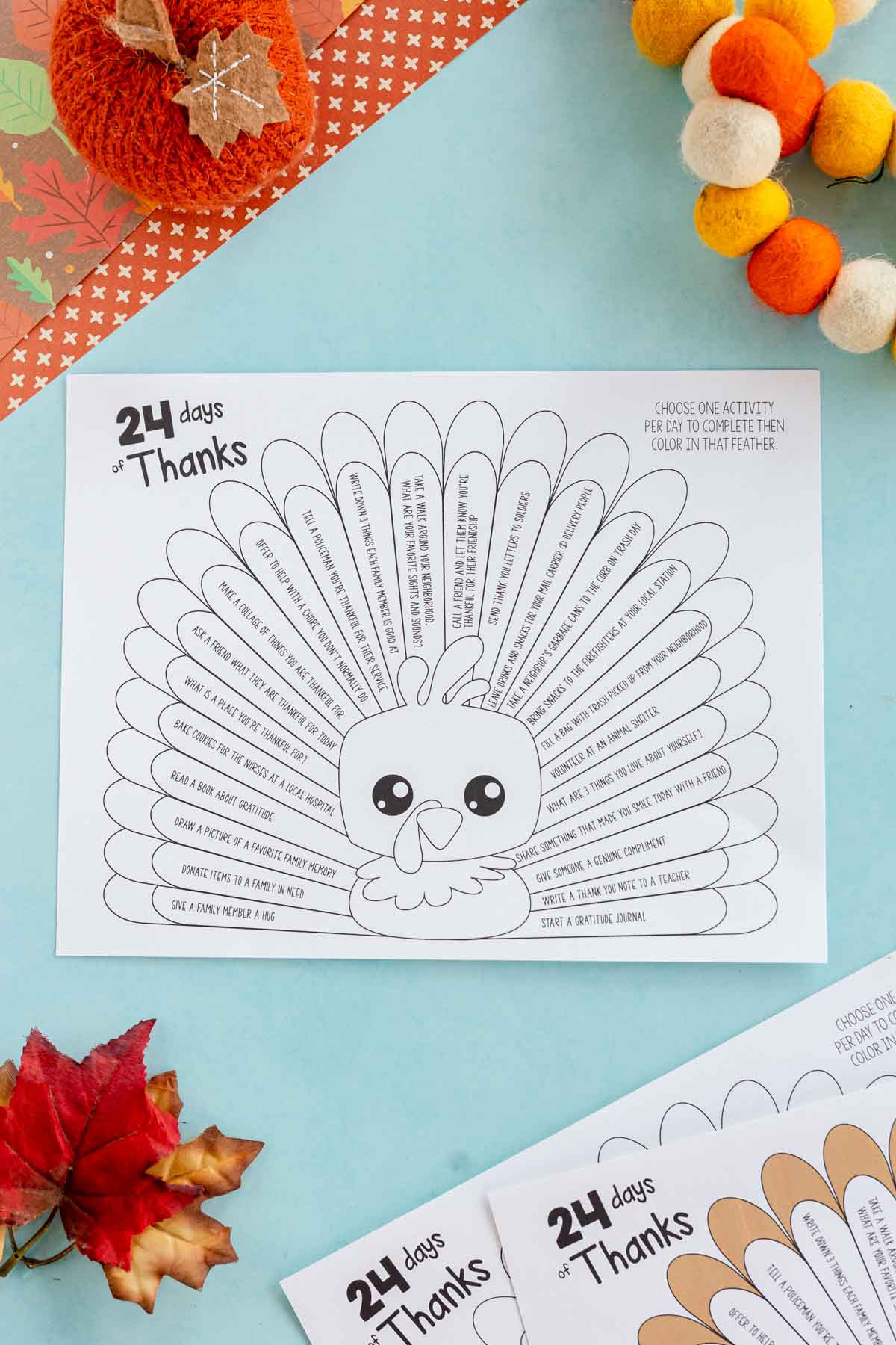 Free Printable Gratitude Thanksgiving Turkeys - Play Party Plan throughout Thanksgiving Turkey Worksheet