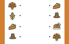 Free Printable Thanksgiving Matching Worksheet - Pjs And Paint in Thanksgiving Matching Worksheet
