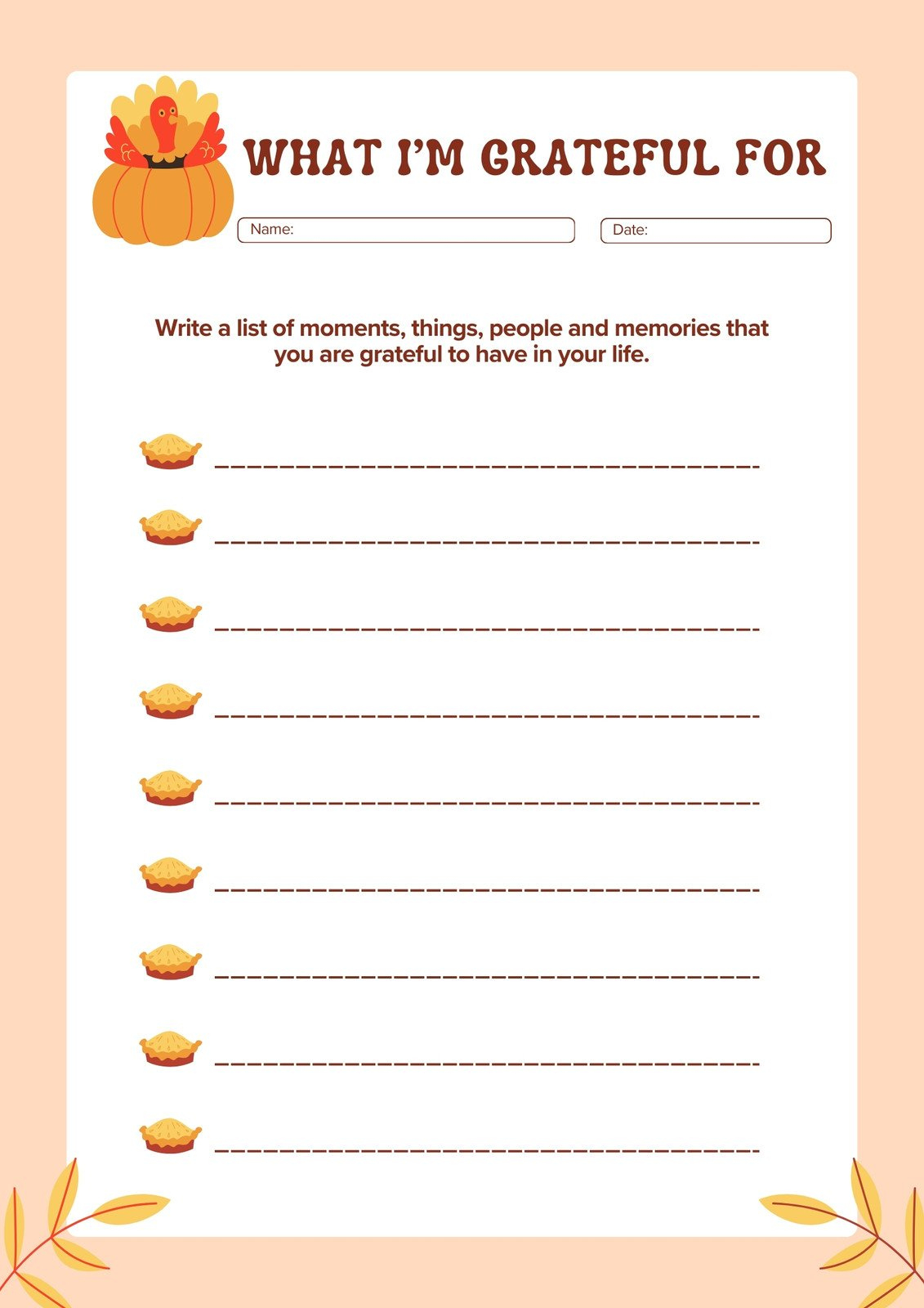 Free Printable Thanksgiving Worksheet Templates | Canva pertaining to Thanksgiving Worksheets For Middle School