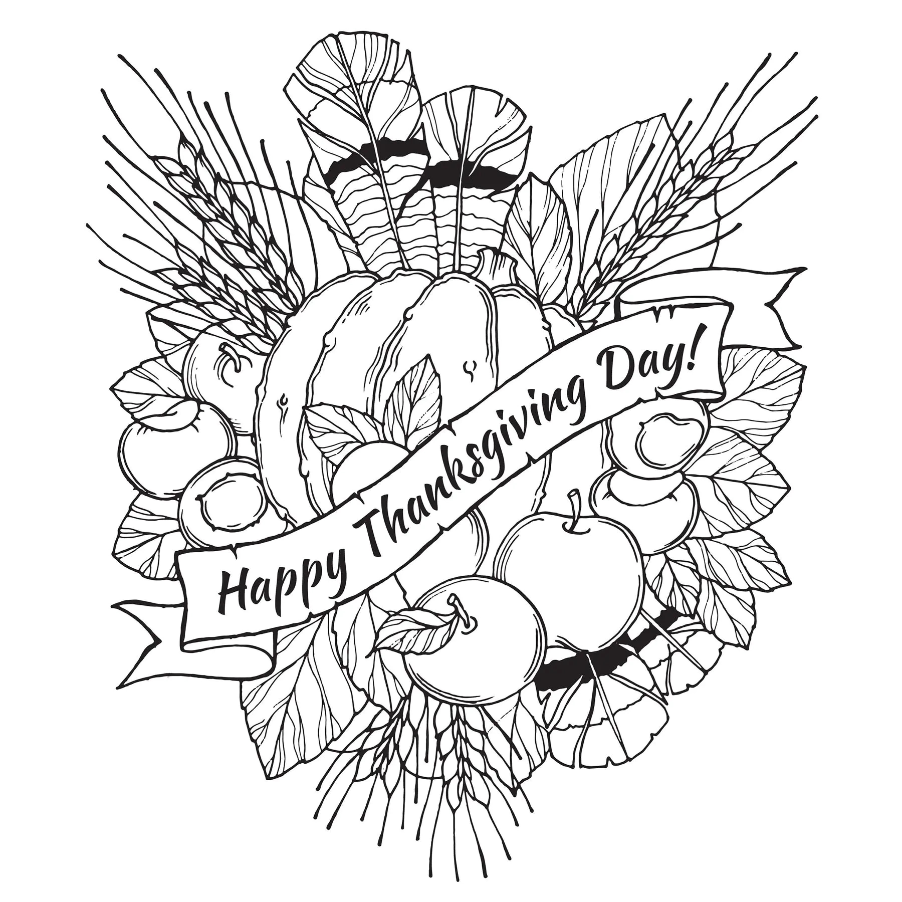 Free Thanksgiving Coloring Page To Download - Thanksgiving with Thanksgiving Coloring Worksheet