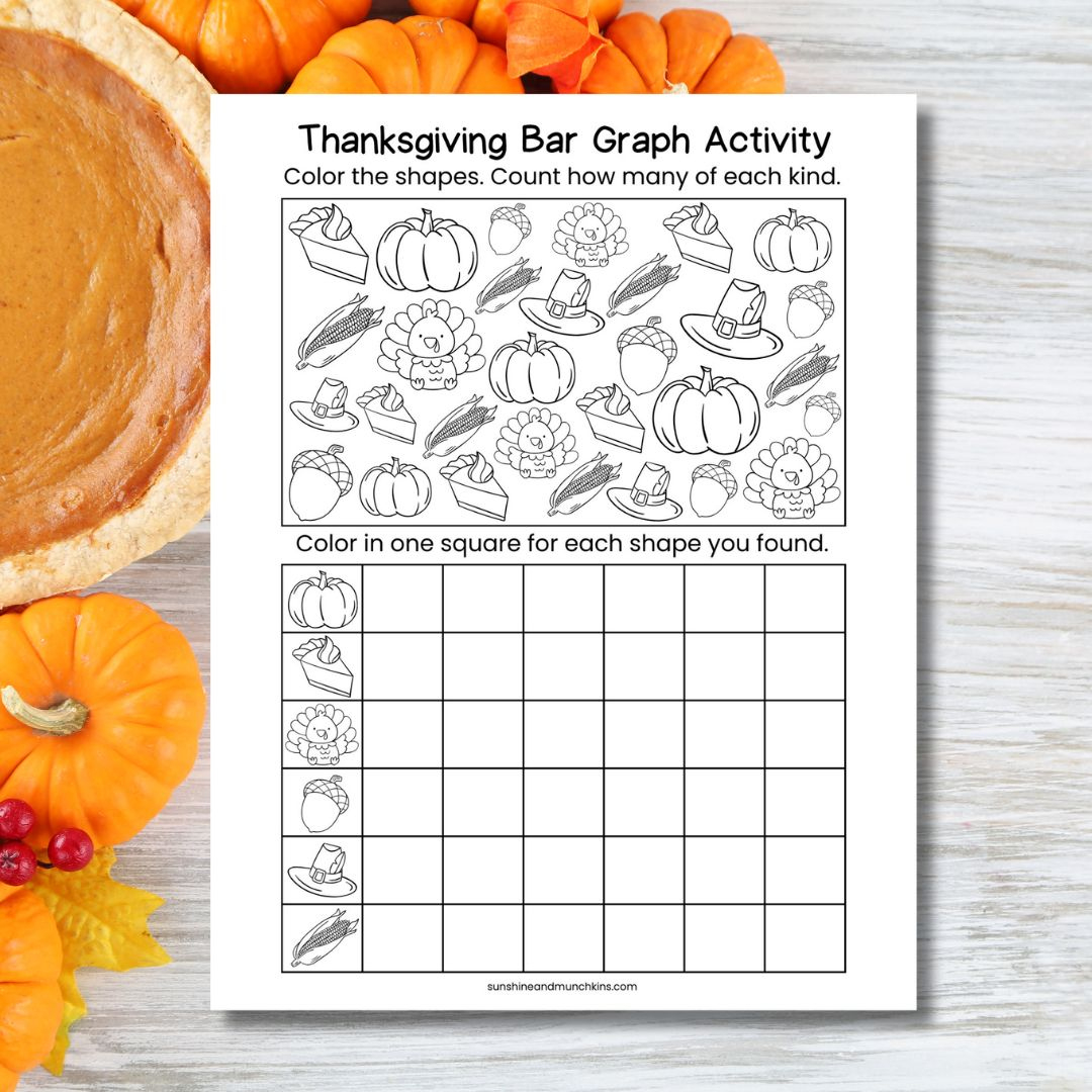 Free} Thanksgiving Graphing Printable For Kids - Sunshine And pertaining to Thanksgiving Graphing Worksheets Free