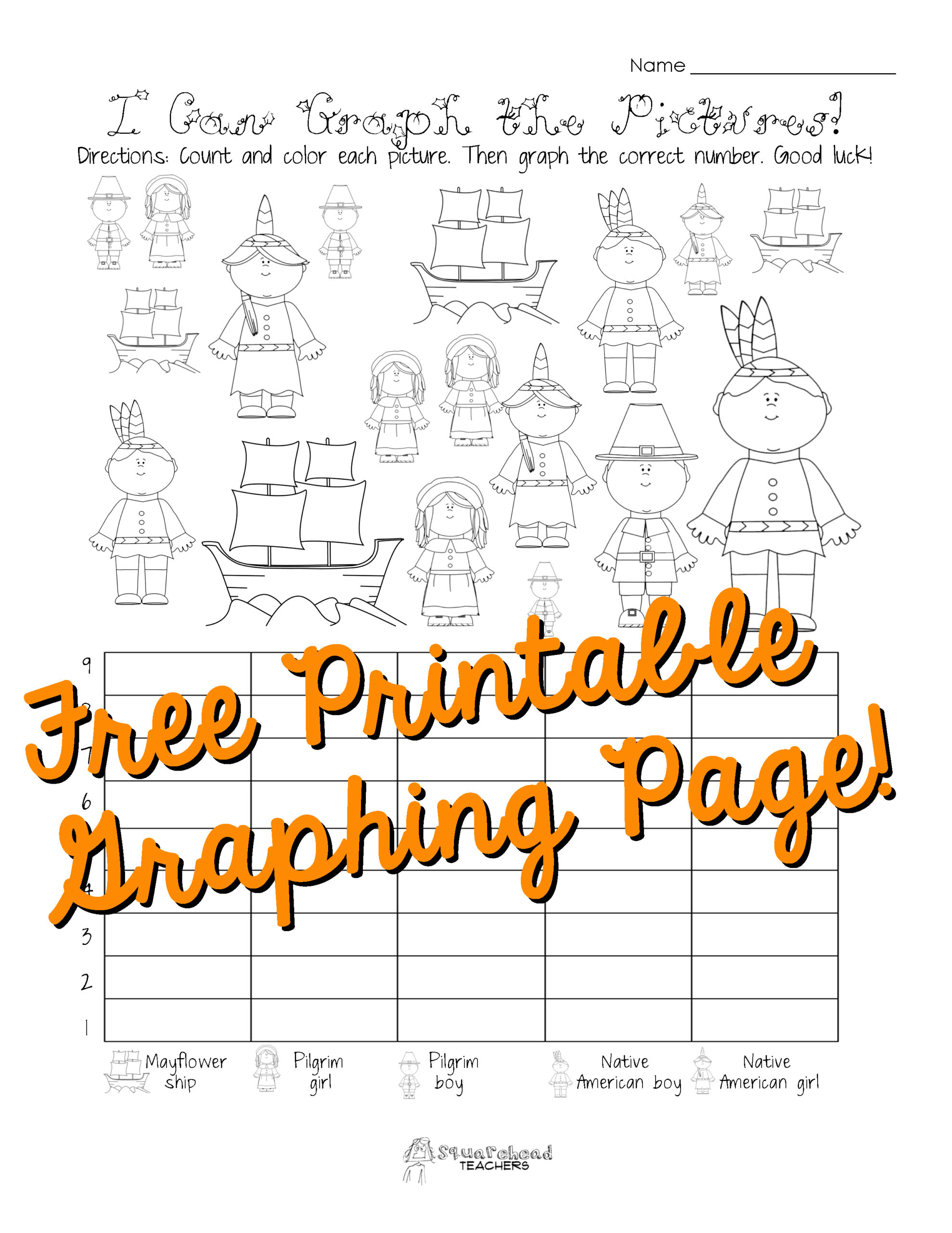 Free Thanksgiving Graphing Worksheet (Kindergarten, First Grade with regard to Graphing Thanksgiving Worksheets