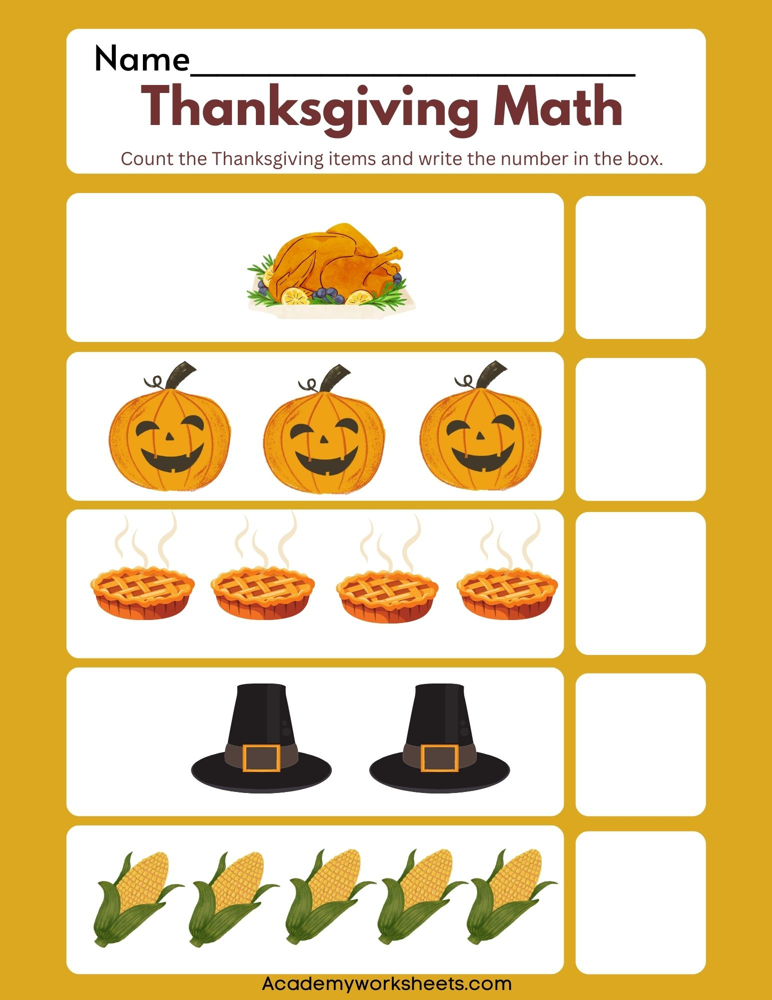 Free Thanksgiving Math Activities For Preschool Kids - Academy with Thanksgiving Preschool Math Worksheets