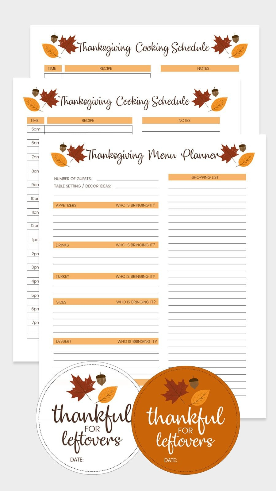 Free Thanksgiving Menu Template, Schedule + Tags | Lil&amp;#039; Luna intended for Thanksgiving Menu Worksheet