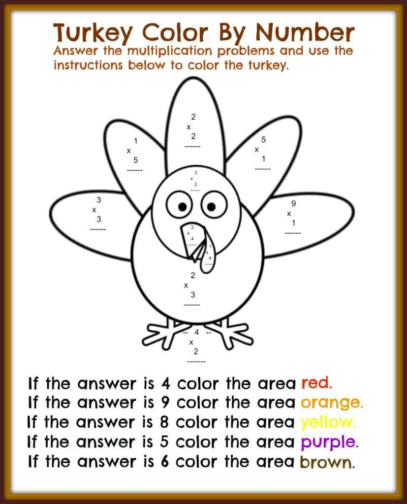 Free Thanksgiving Printable Math Worksheets - Midwest Modern Momma intended for Thanksgiving Free Math Worksheets