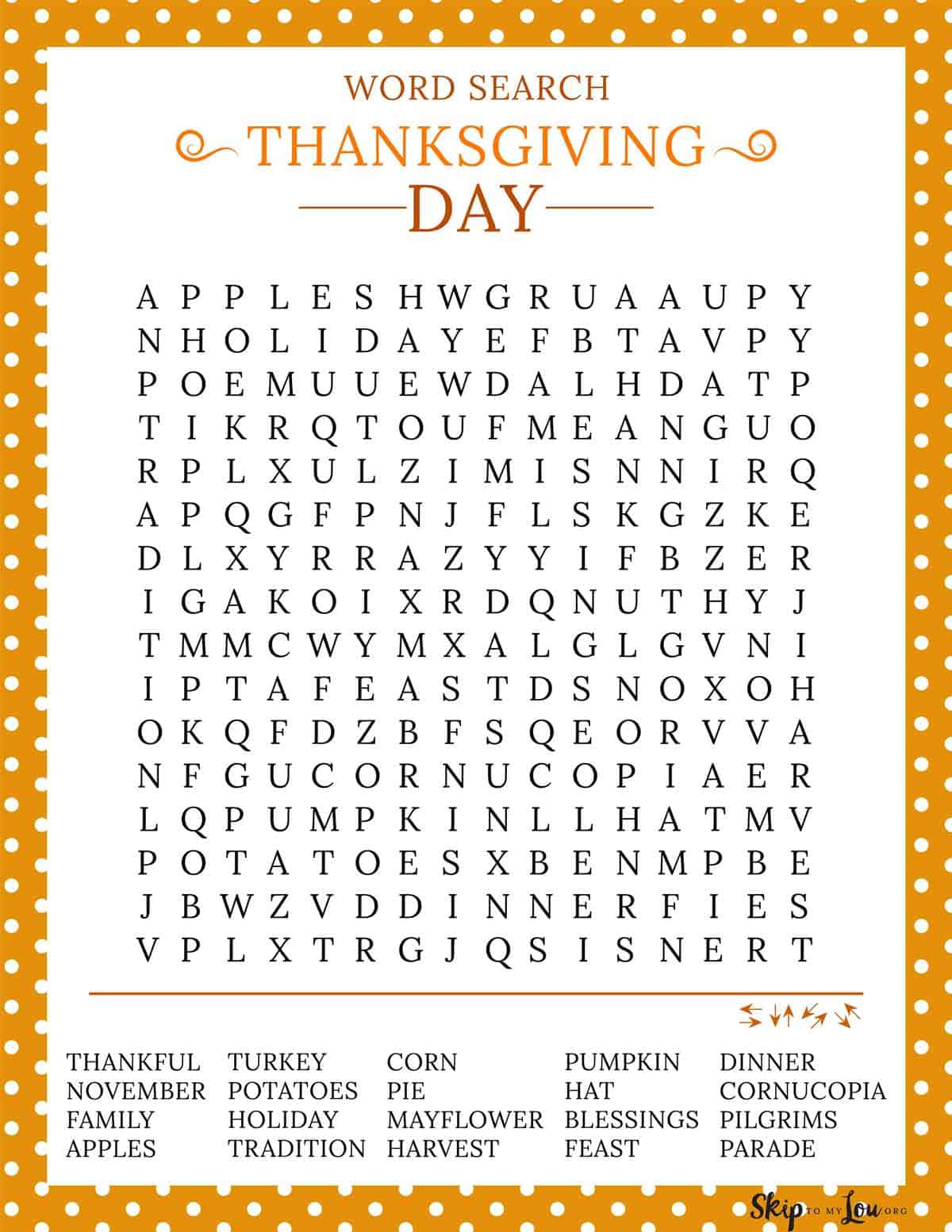 Free Thanksgiving Printables. | Skip To My Lou - Worksheets Library intended for Thanksgiving Worksheets For Adults