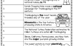 Grade 5 Thanksgiving Worksheets &amp; Printable for Thanksgiving Grammar Worksheets Free