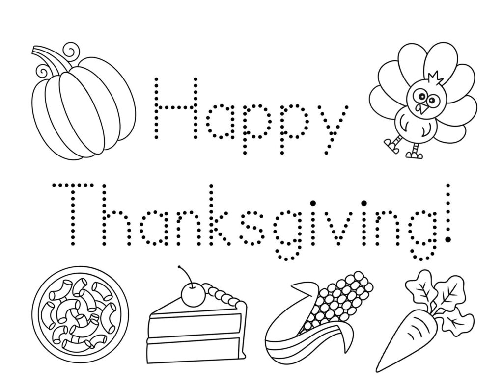 Happy Thanksgiving Worksheets For Preschoolers! ⋆ The Hollydog Blog regarding Happy Thanksgiving Worksheets