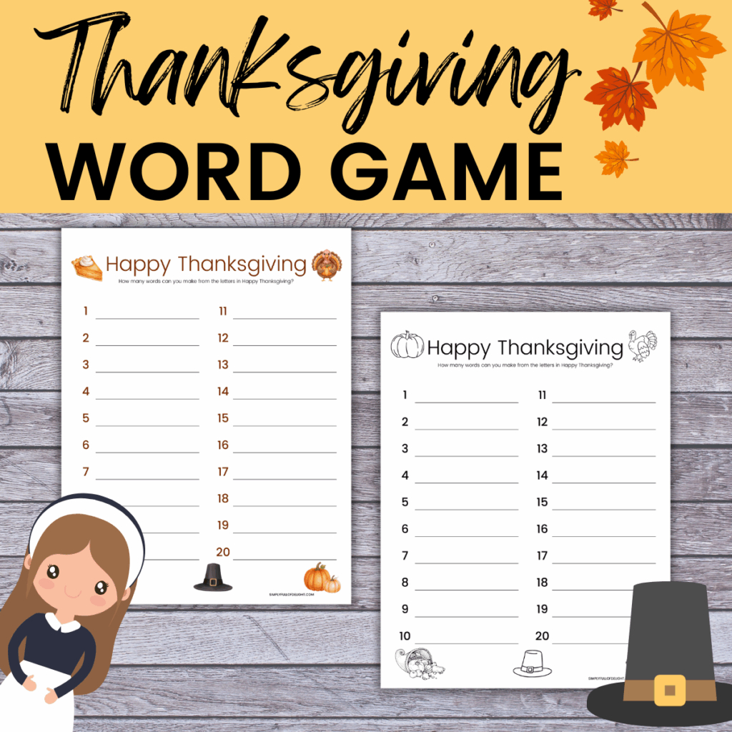 How Many Words Can You Make From Happy Thanksgiving - Simply Full with Making Words From Thanksgiving Worksheet