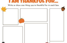 I Am Thankful For' Printables - 10 Unique Worksheets | Printabulls pertaining to Thanksgiving What Are You Thankful For Worksheet