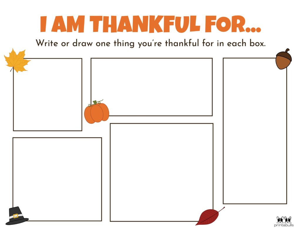 I Am Thankful For&amp;#039; Printables - 10 Unique Worksheets | Printabulls pertaining to Thanksgiving What Are You Thankful For Worksheet