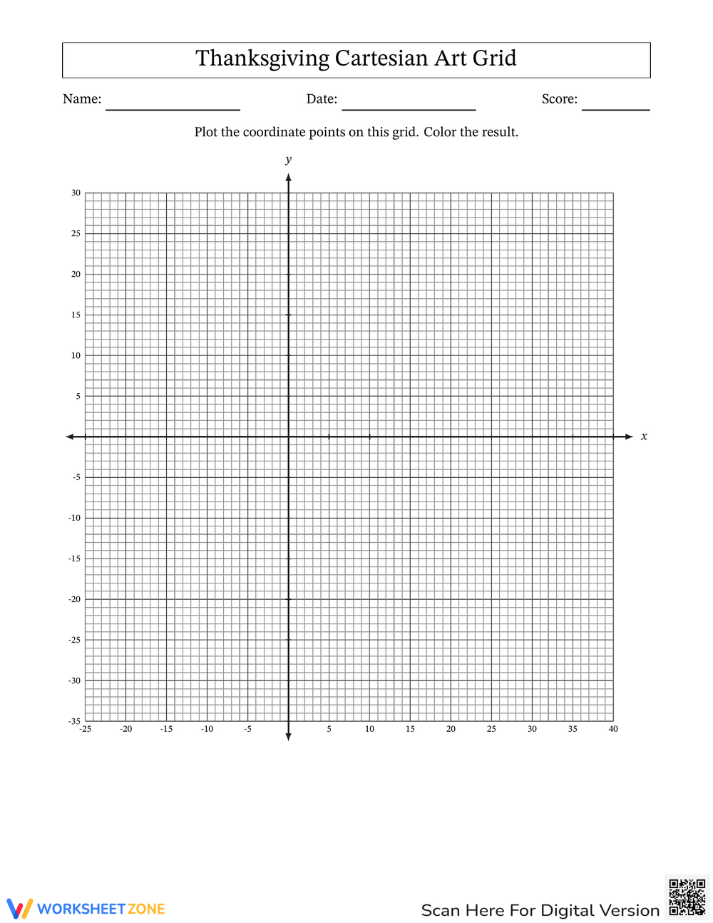 Printable Thanksgiving Plotting Point Worksheets Worksheets with Thanksgiving Plotting Point Worksheet