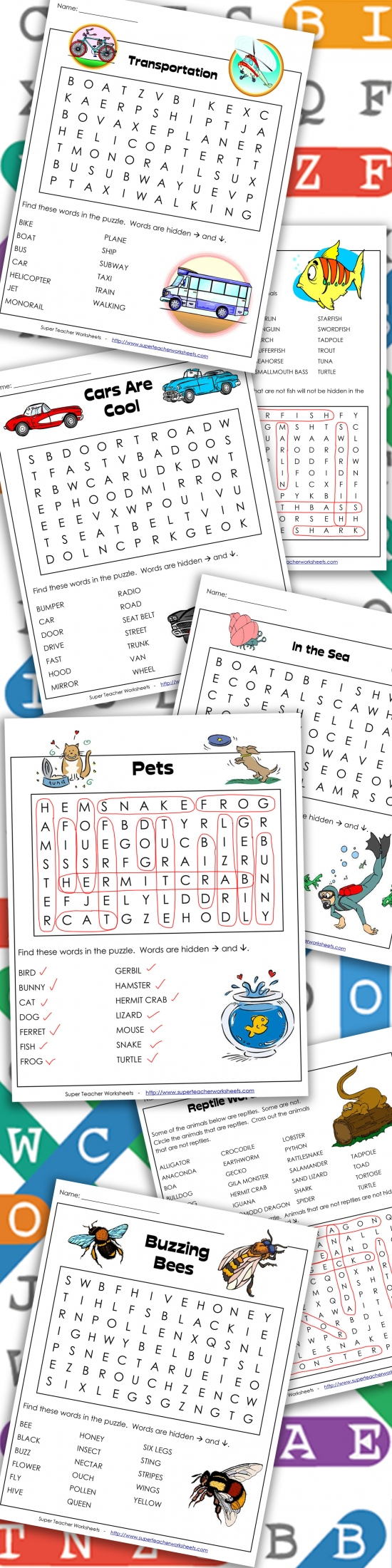 Printable Word Search Puzzles regarding Super Teacher Worksheets Thanksgiving Word Search Answers
