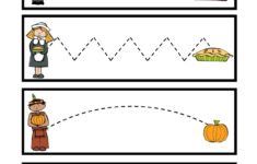 Shape Hopscotch intended for Thanksgiving Tracing Worksheets Preschool
