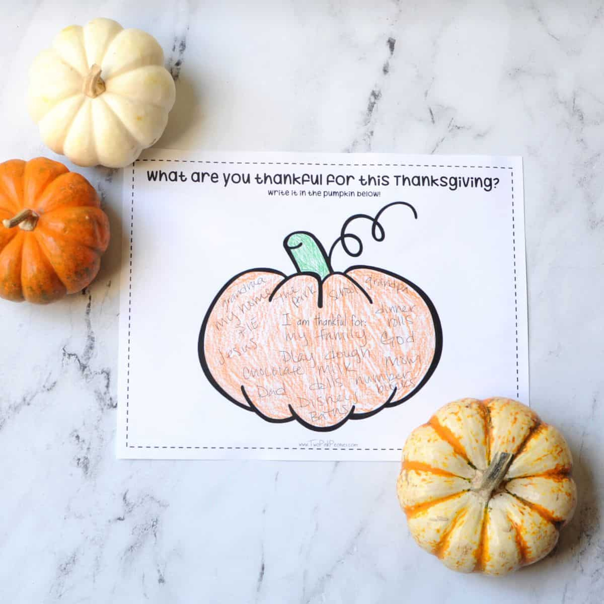 Thankful Pumpkin Printable {Free Instant Download!} inside Thanksgiving Pumpkin Worksheet