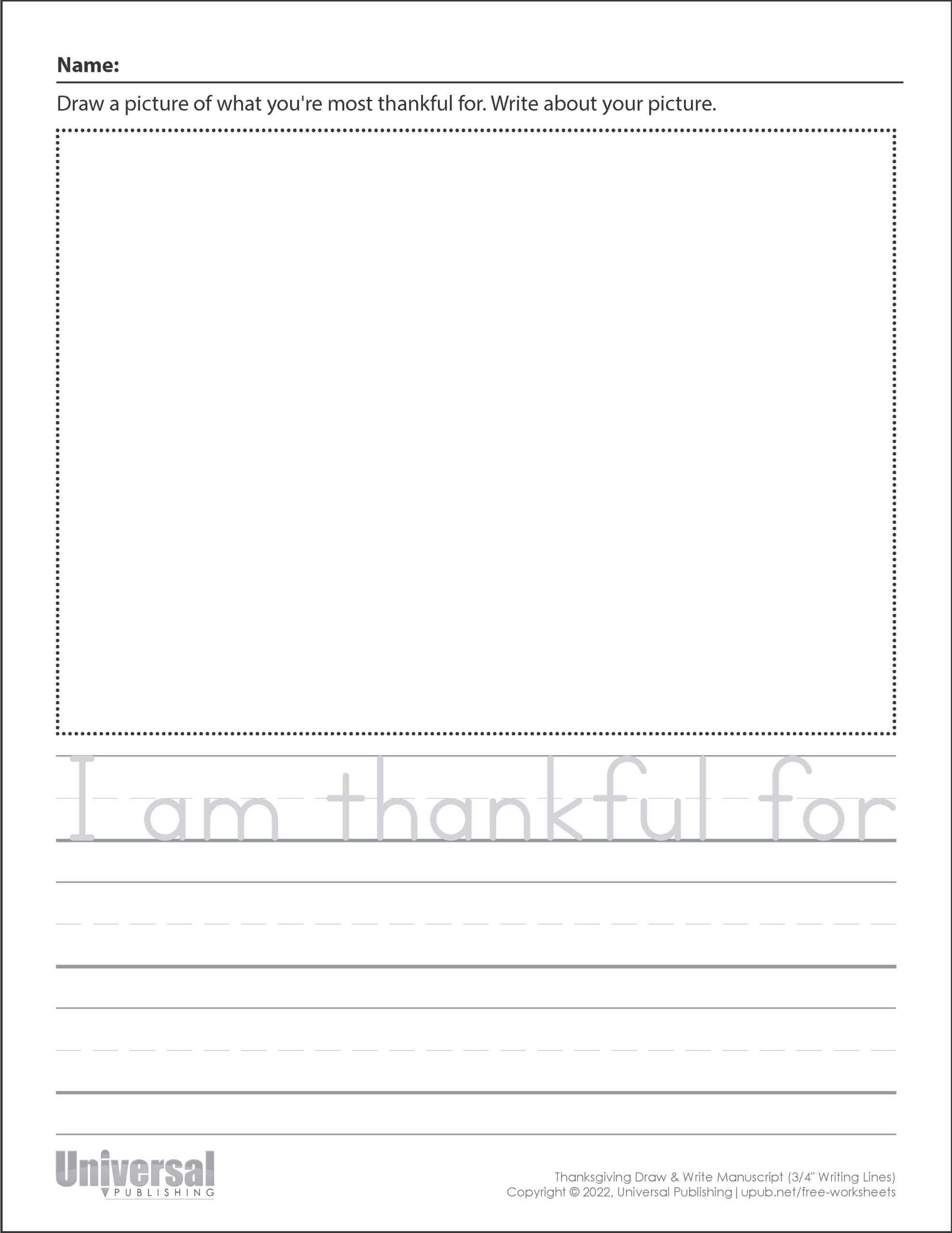 Thanksgiving Activities | Free Printables - Universal Publishing inside Thanksgiving Writing Worksheets Free