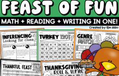 Thanksgiving Activities Math Reading Comprehension Writing No Prep with regard to Pre-Algebra Thanksgiving Worksheets