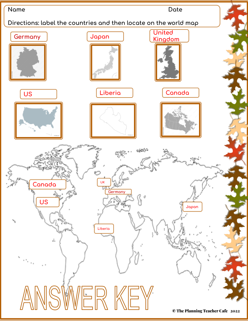 Thanksgiving Around The World - Classful intended for Thanksgiving Around the World Worksheet