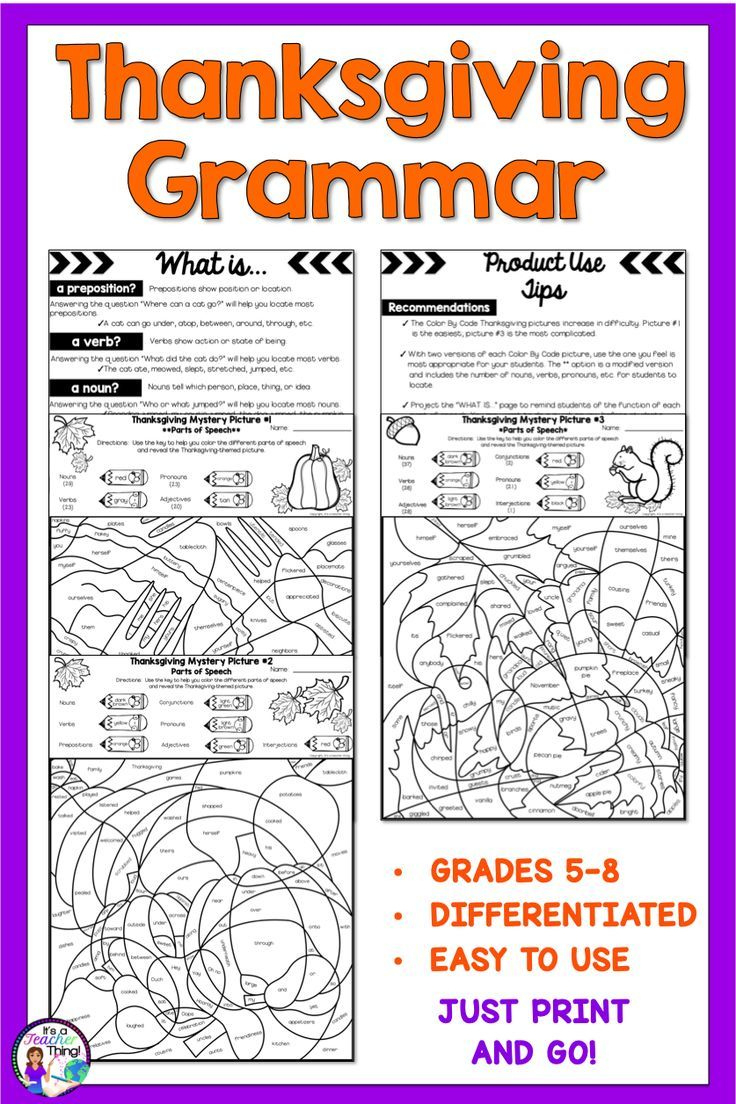 Thanksgiving Coloring Pages Parts Of Speech Coloring Worksheets intended for Thanksgiving Parts Of Speech Worksheets