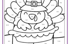Thanksgiving Colornumber Pages - K12 Math Worksheets pertaining to Thanksgiving Worksheets 3rd Grade