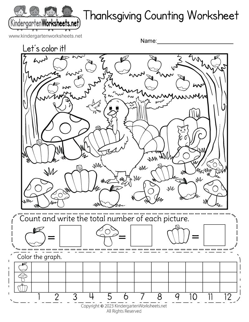 Thanksgiving Counting Worksheet - Free Printable, Digital, & Pdf with Thanksgiving Place Value Worksheet