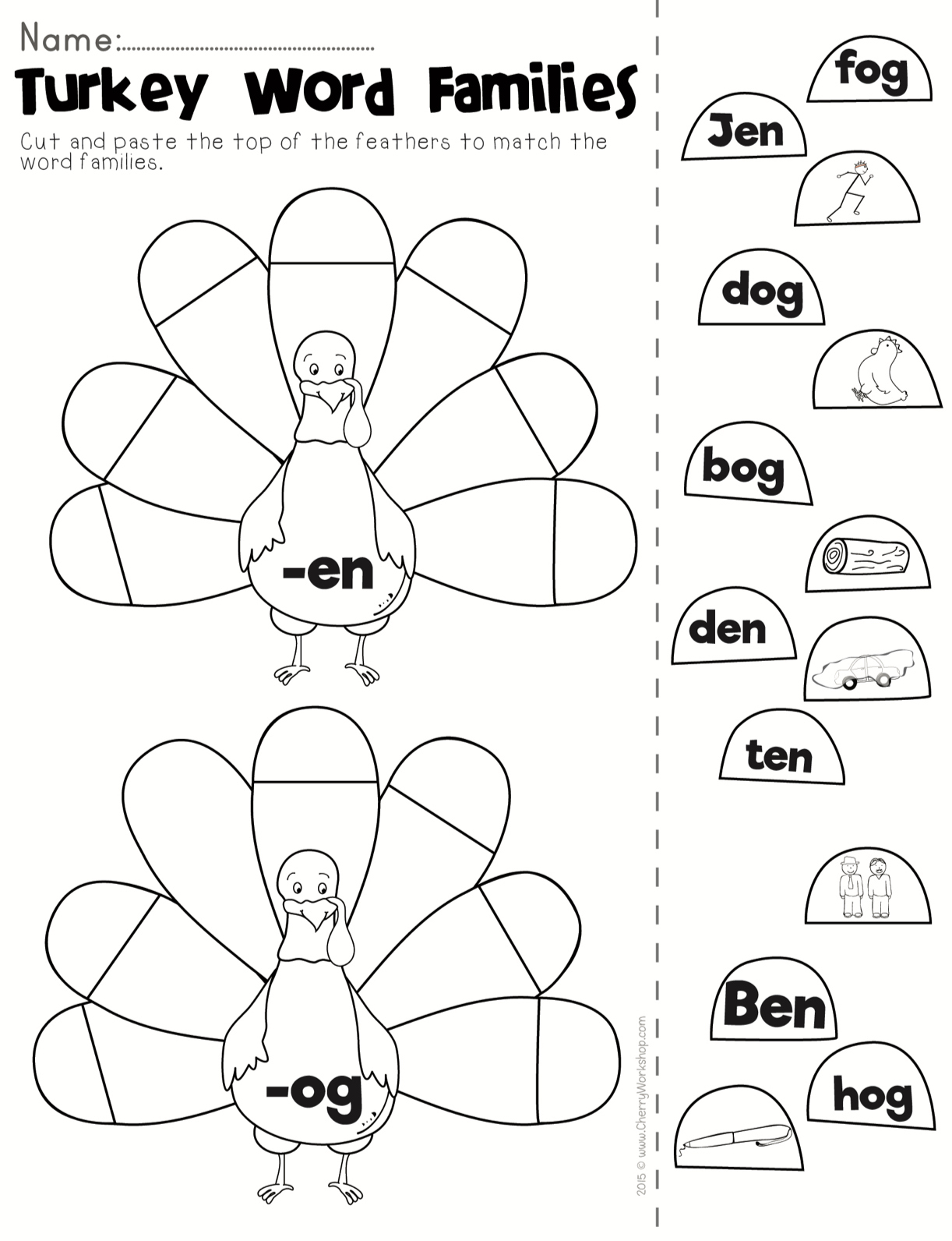 Thanksgiving Cvc Word Activity Pages in Thanksgiving Cvc Worksheets
