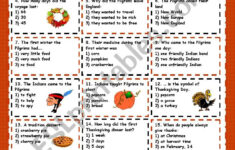 Thanksgiving Day - Esl Worksheetkosamysh inside Thanksgiving A Day of Thanks Worksheet Answers