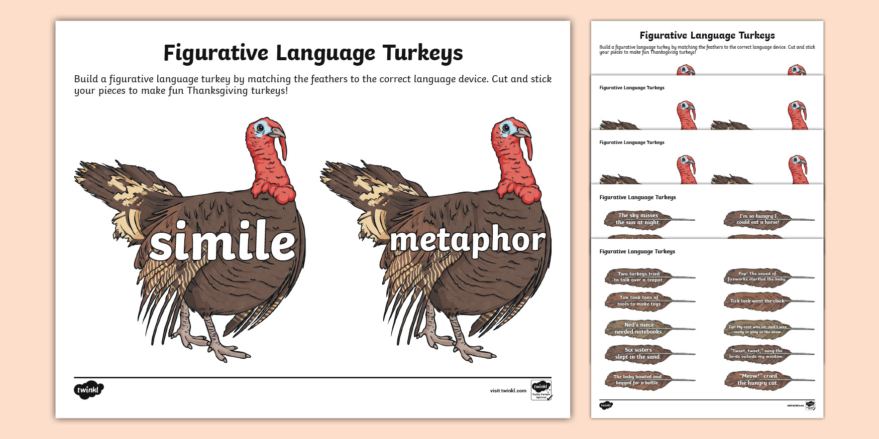 Thanksgiving Figurative Language Worksheet | Twinkl Usa with regard to Thanksgiving Figurative Language Worksheet Answer Key