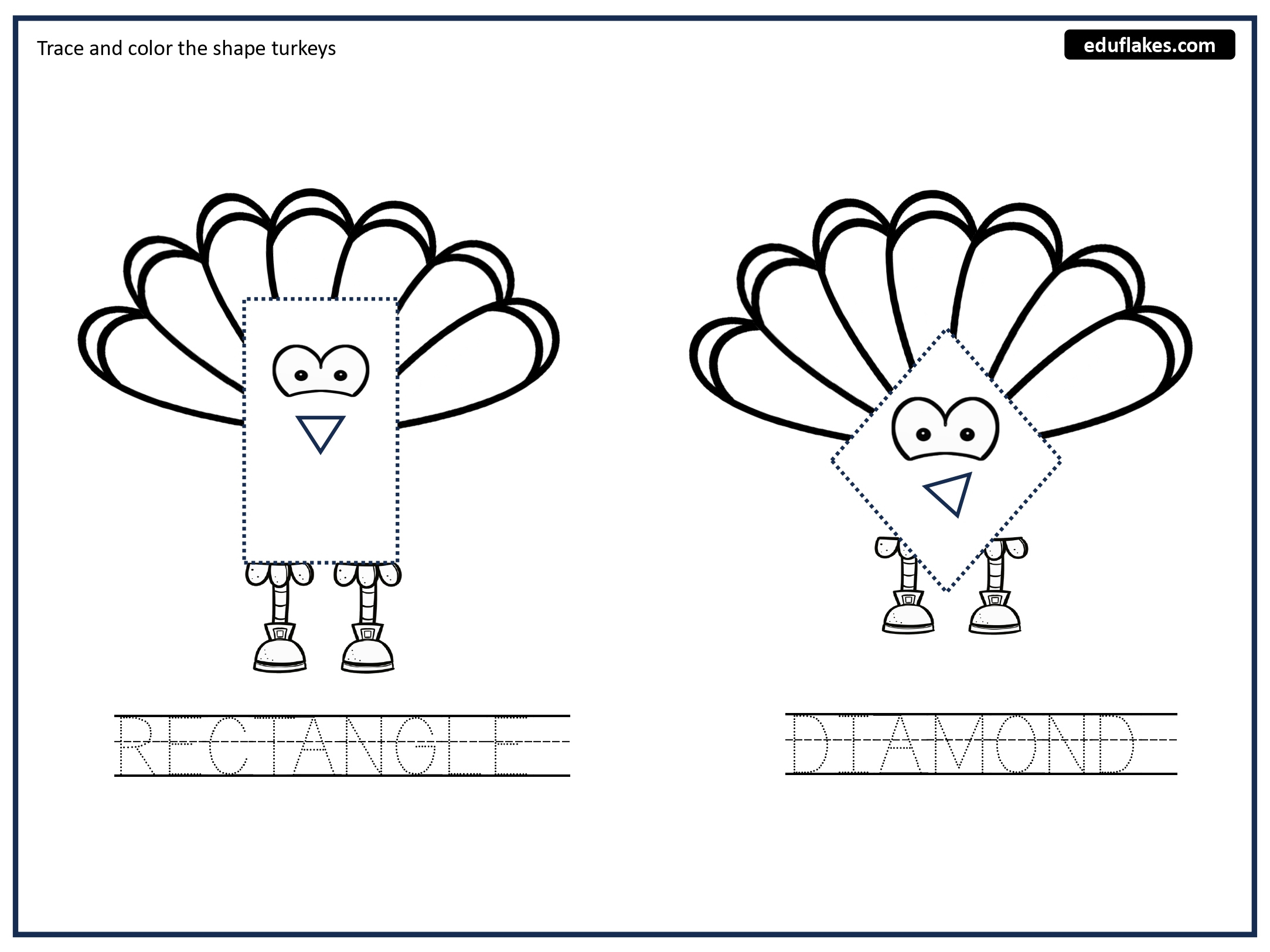 Thanksgiving Fun With Shape Turkeys: Engaging Kindergarteners With within Thanksgiving Shapes Worksheets
