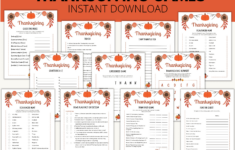 Thanksgiving Games Printable {Downloadable Pdf} intended for Thanksgiving Games Worksheets