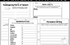 Thanksgiving Literacy Activities: Language Arts Worksheets in Thanksgiving Language Arts Worksheets