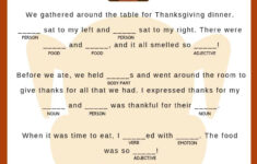 Thanksgiving Mad Libs - Jac Of All Things for Thanksgiving Mad Libs Worksheets