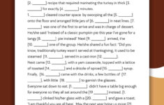 Thanksgiving Mad Libs Style Free Printable - Love &amp; Laugh Games intended for Thanksgiving Mad Libs Worksheets
