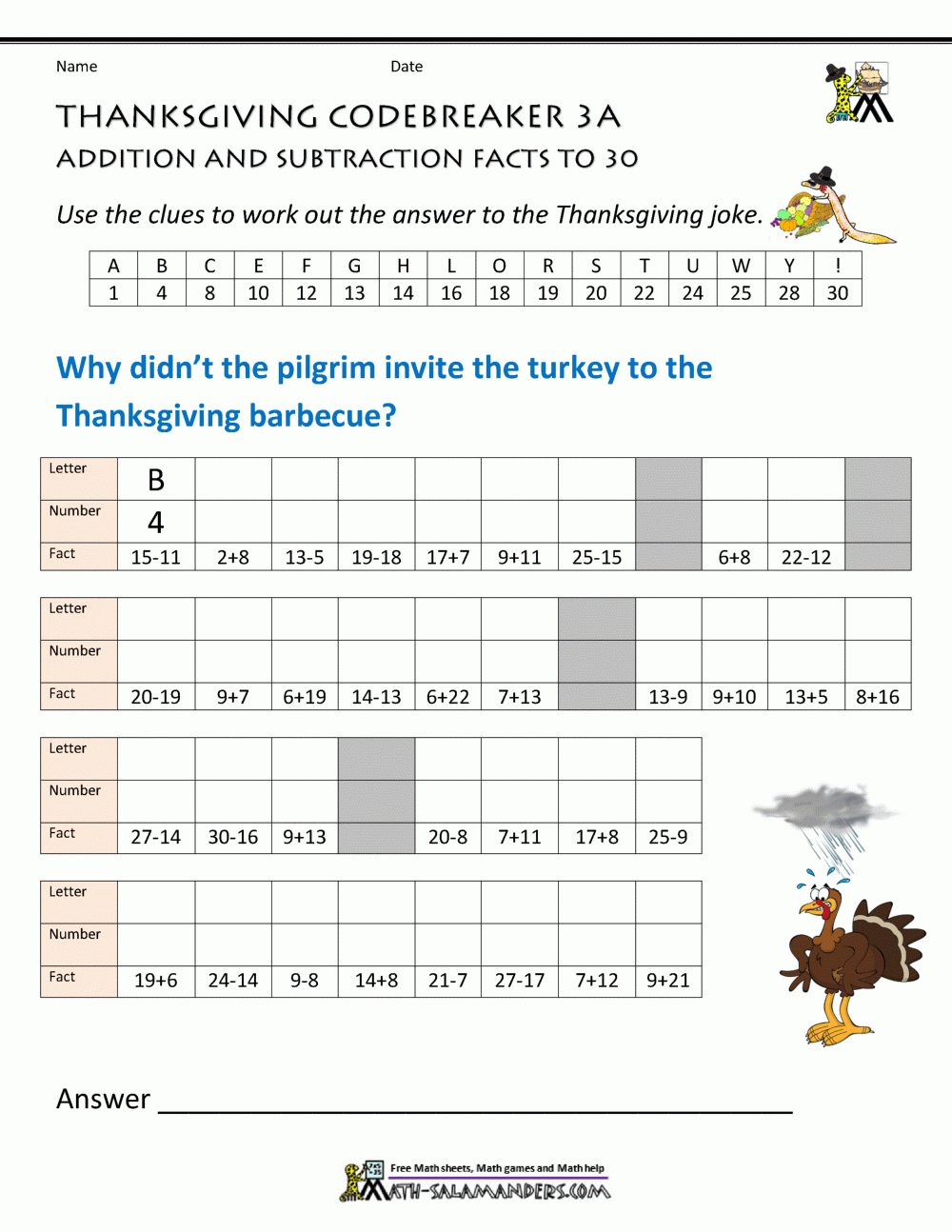 Thanksgiving Math Worksheets 3Rd Grade intended for Thanksgiving Math Worksheets Grade 3