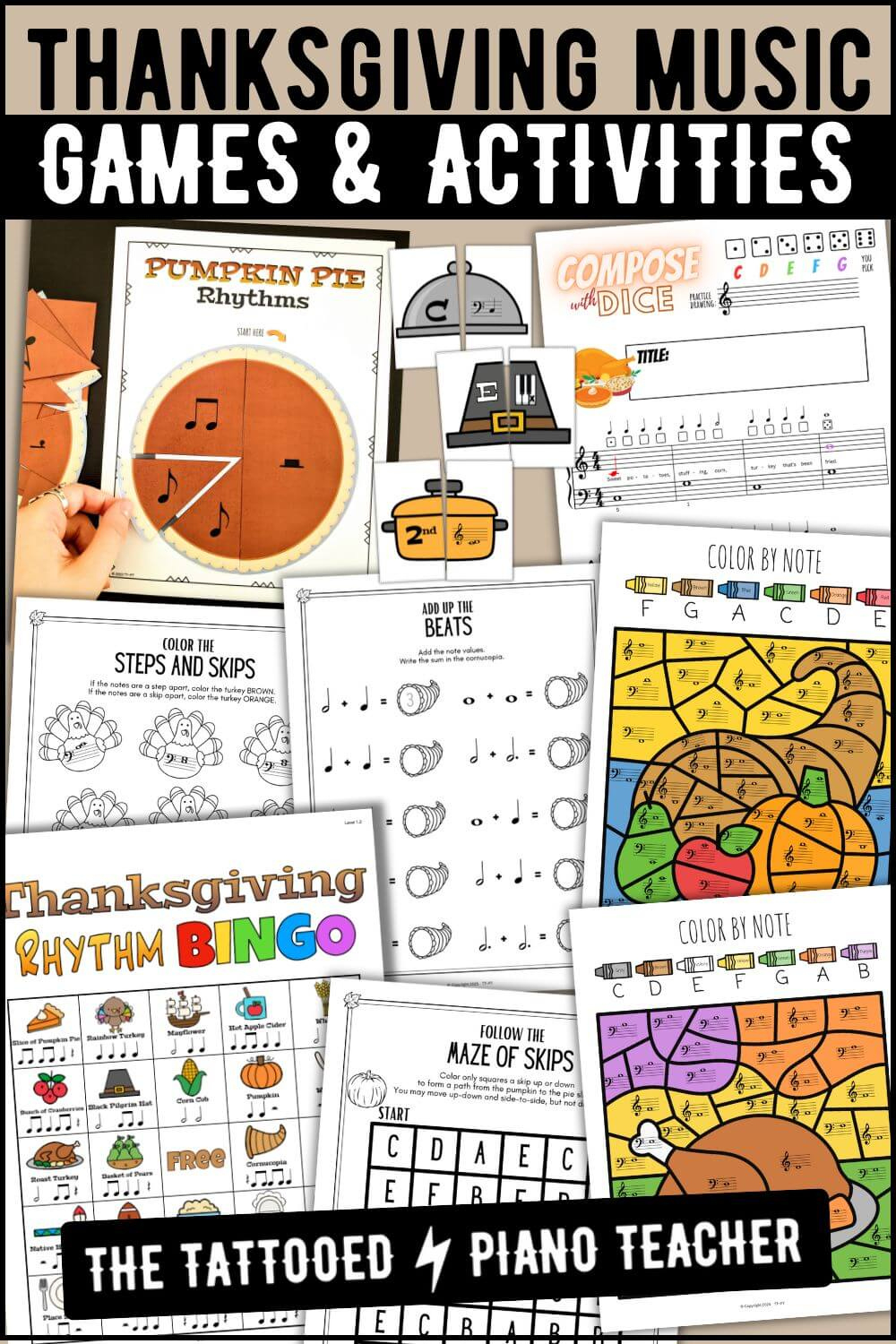 Thanksgiving Music Activities: Games & Worksheets Your Students regarding Music Thanksgiving Worksheets