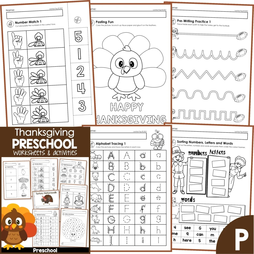 Thanksgiving No Prep Preschool Worksheets &amp;amp; Activities - In My World pertaining to Thanksgiving Worksheets Pre-K