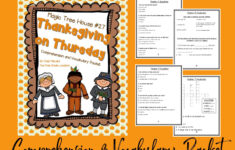 Thanksgiving On Thursday: Comprehension And Vocabulary Packet throughout Thanksgiving On Thursday Worksheets