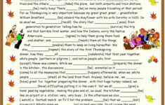 Thanksgiving Origins And Celebration…: English Esl Worksheets Pdf inside Thanksgiving Fill In The Blank Worksheets