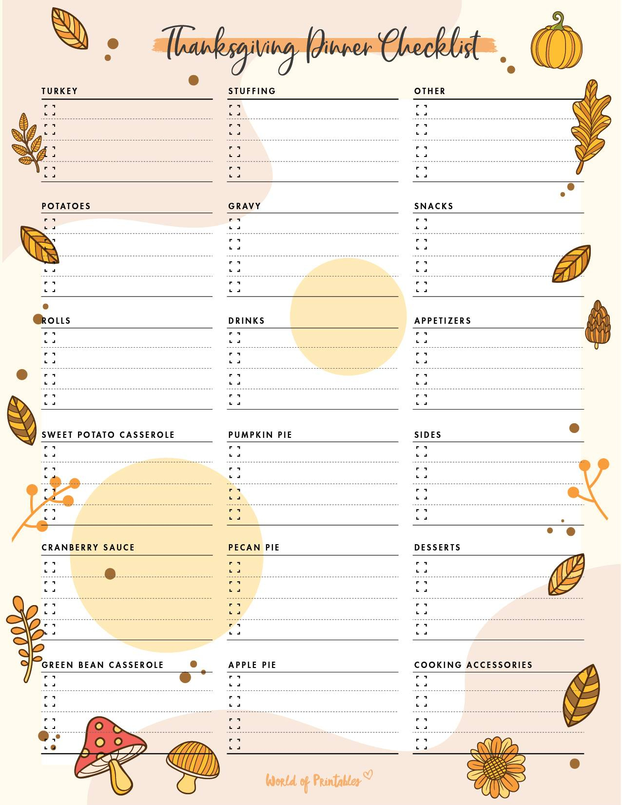 Thanksgiving Planner - Free 60 Page Planner That&amp;#039;S Perfect For pertaining to Planning A Thanksgiving Dinner Worksheet