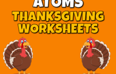 Thanksgiving Science Counting Atoms Worksheets | Madeteachers throughout Thanksgiving Chemistry Worksheet
