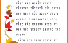 Thanksgiving Secret Message Puzzle for Thanksgiving Secret Code Worksheets