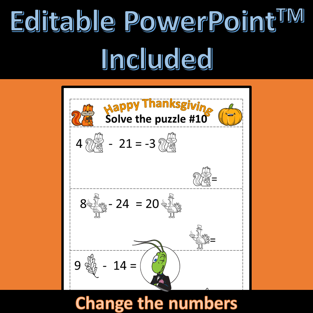 Thanksgiving Solving Equations Logic Puzzle | Algebra 1 - Classful within Thanksgiving Solving Equations Worksheets