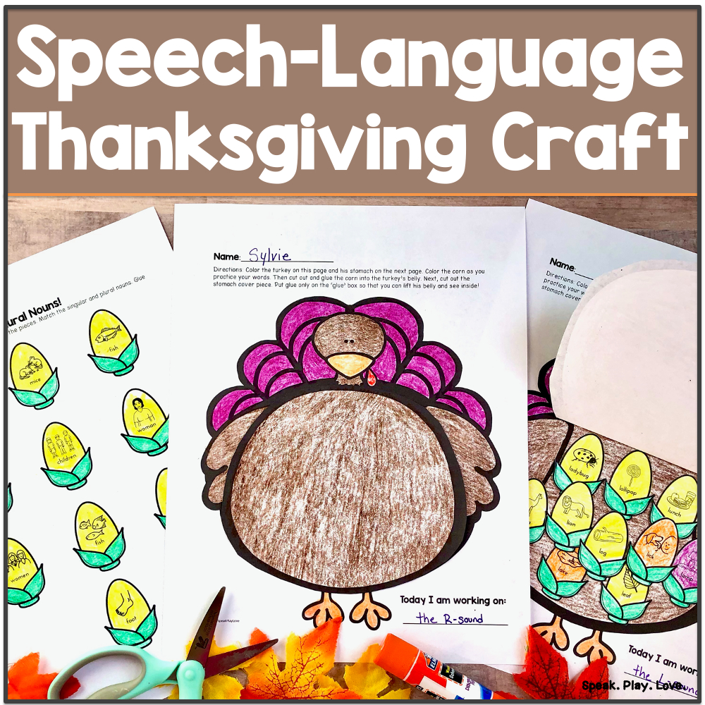 Thanksgiving Speech Therapy Craft - Articulation And Language intended for Thanksgiving Articulation Worksheets