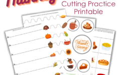 Thanksgiving Themed Cutting Practice Pages For Scissor Skills regarding Thanksgiving Cutting Worksheets