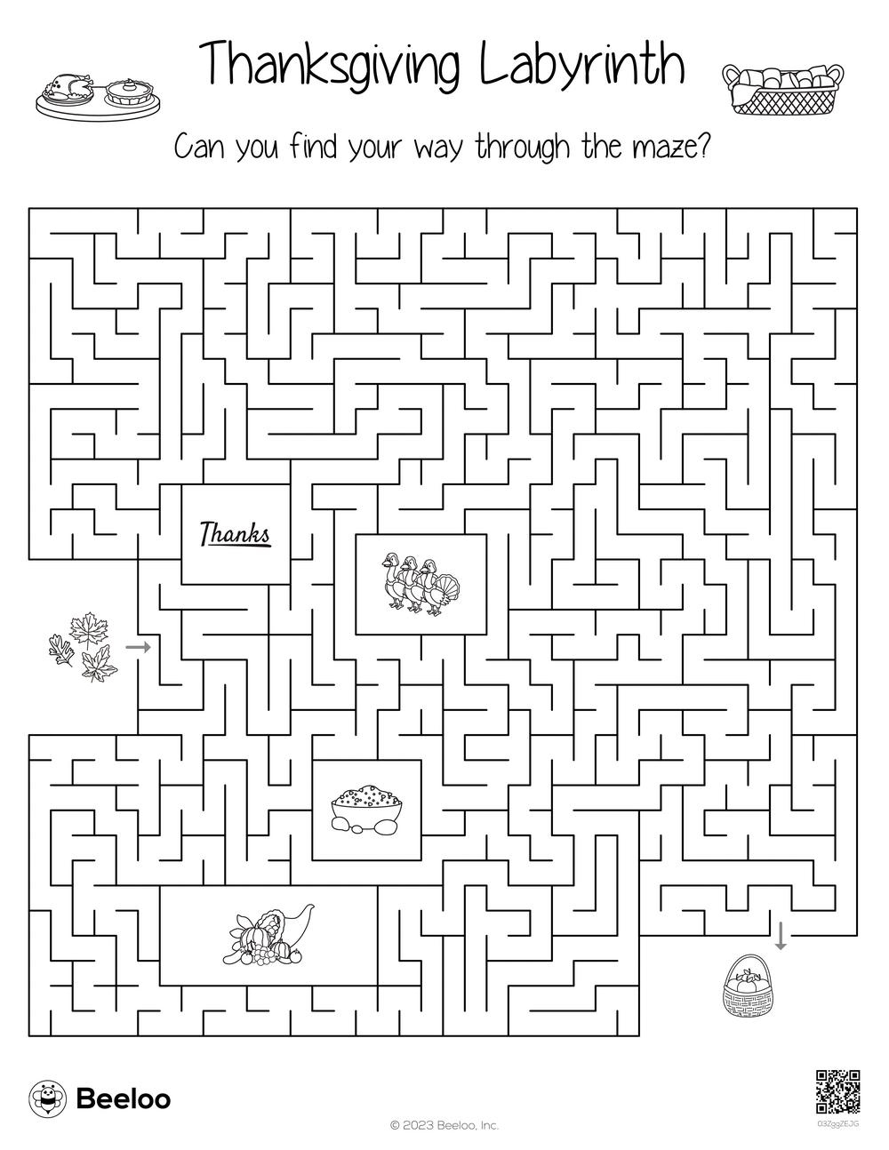Thanksgiving-Themed Mazes • Beeloo Printable Crafts And Activities pertaining to Thanksgiving Maze Worksheet