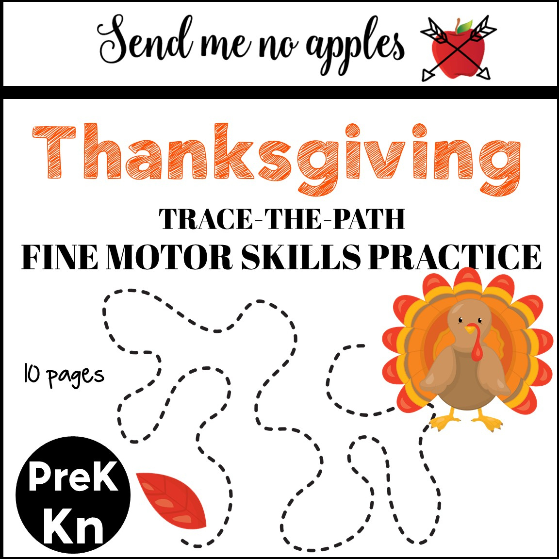Thanksgiving Trace The Path Fine Motor Activities | Madeteachers in Thanksgiving Fine Motor Worksheets