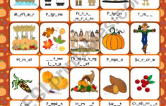 Thanksgiving Vocabulary - Esl Worksheetanna P within Thanksgiving Vocabulary Worksheet