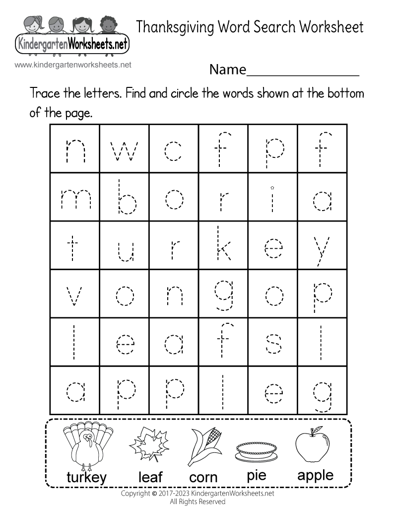 Thanksgiving Word Search Worksheet - Free Printable, Digital, &amp;amp; Pdf for Thanksgiving Nouns Worksheets