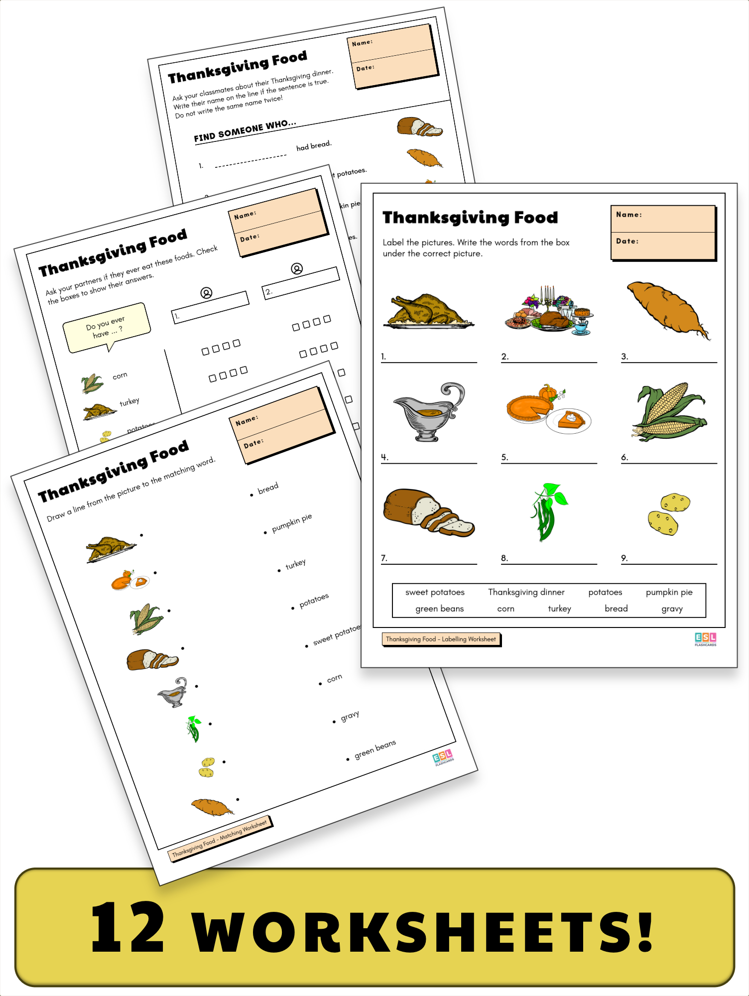 Thanksgiving Worksheets – Esl Flashcards throughout Esl Thanksgiving Worksheets