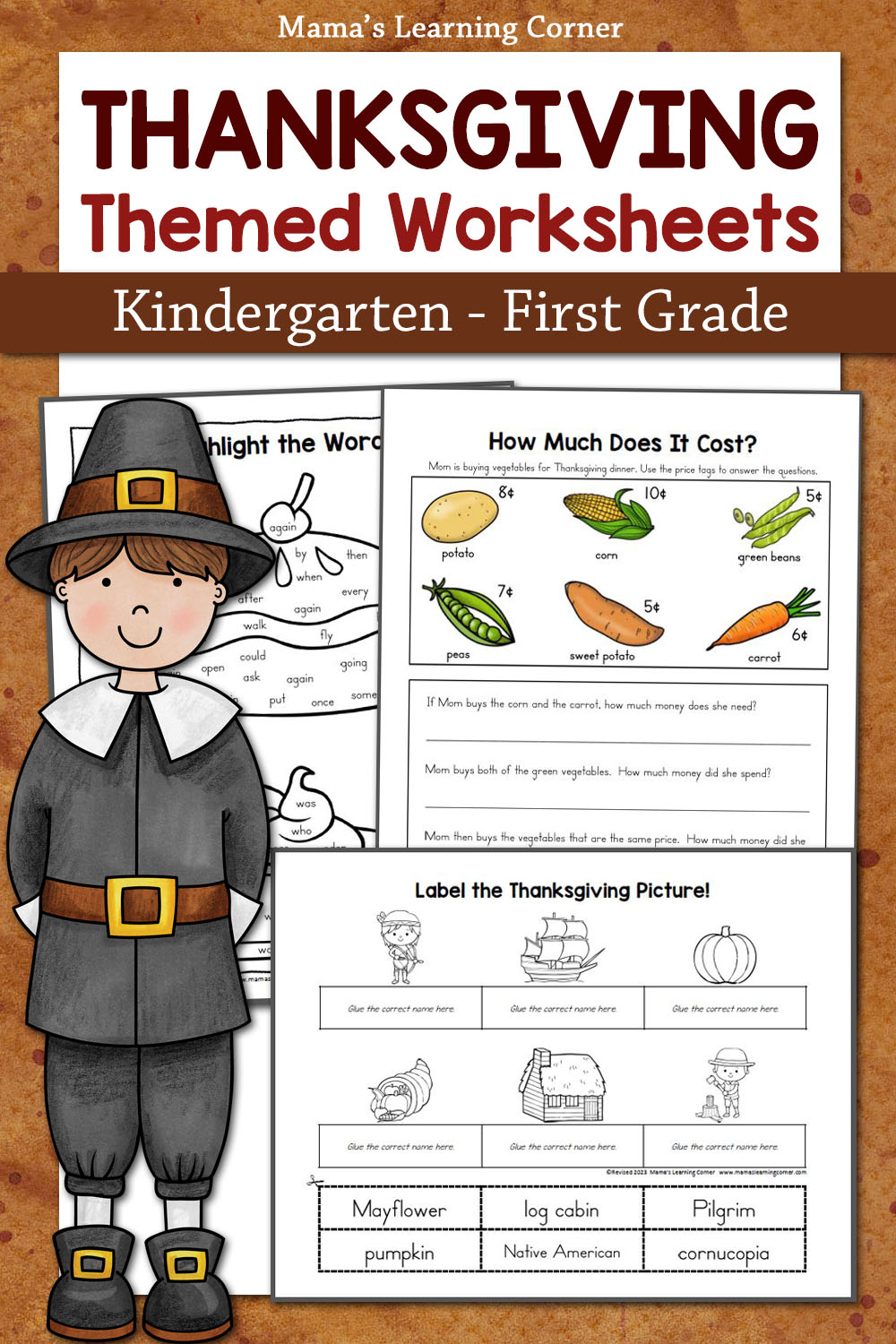 Thanksgiving Worksheets For Kindergarten And First Grade (Free regarding 1St Grade Thanksgiving Worksheets
